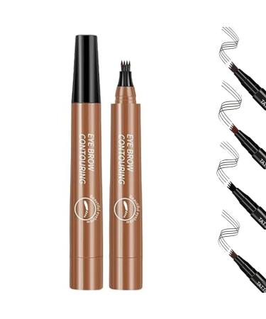 Waterproof Natural Eyebrow Pencil Precision Eyebrow Pencil Natural Fine Stroke Microblade Eyebrow Pencil Create Natural Eyebrows Easily Beautiful and Long-Lasting Waterproof Eyebrow Pencil Light Brown