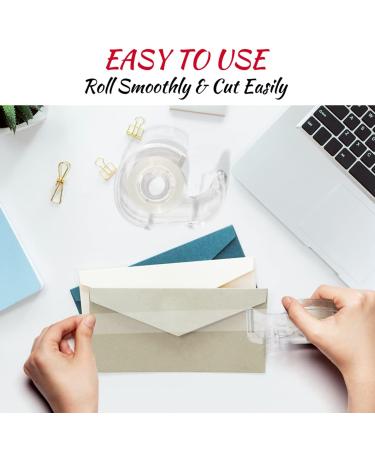 Clear Tape Rolls-Transparent Tape with Dispensers-Gift Wrap Tape Gift Tape Rolls for Home Store School-7/10 X 1000 Inches 16 Packs - Buy Online on SooperMarket.com
