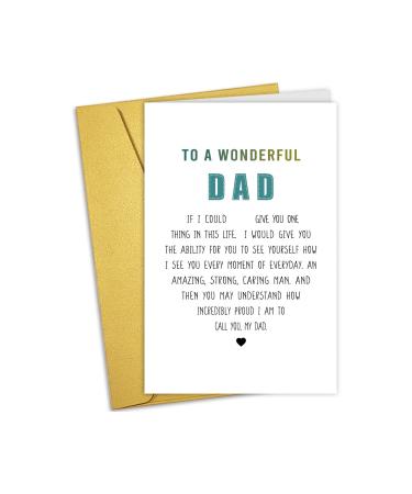 Nchigedy meaningful birthday card for father special birthday present for father sweet father's day card from daughter son to a wonderful father.#16