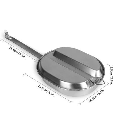 Goetland 304 Stainless Steel US Military Mess Kit Plate Set - Ideal for Camping, Hiking, Picnics, BBQ, and Beach - Buy Online on SooperMarket.com