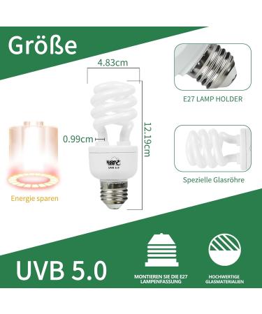 Buy Lucky Herp UVB Lamp 13W E27 - Ideal for Reptiles & Turtles | Best UVB 150 Terrarium Lighting - Buy Online on SooperMarket.com