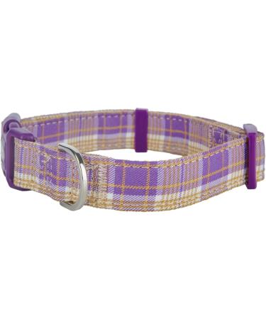 Yudote Soft Dog Collar - Checkered Violet Plaid for Small Dogs with Sensitive Skin - 1-Pack - Buy Online on SooperMarket.com
