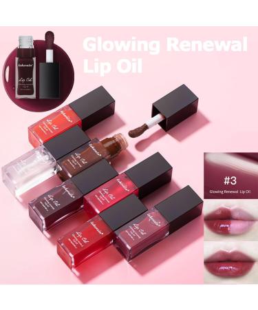 AKARY Glowing Renewal Lip Oil - Nourishing Tinted Lip Tint High Shine Finish Plumping Lip Gloss for Dry Lips - 03 Honey - Shop Internationally - Buy Online on SooperMarket.com