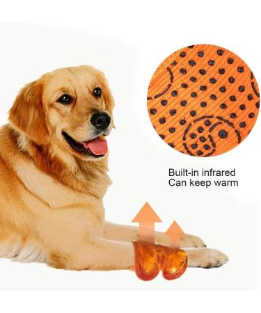 2Pcs Adjustable Dog Cat Leg Brace Elastic Warm Knee Pads for Surgery Wound Support and Stability for Injury Recovery Prevent Licking (Orange) - Buy Online on SooperMarket.com