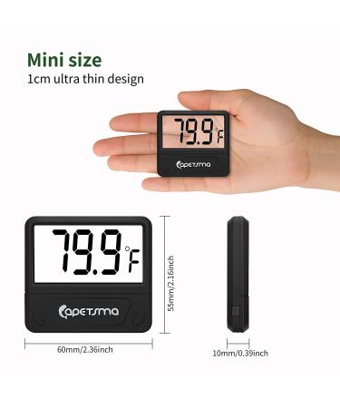 Capetsma Digital Aquarium Thermometer - Accurate Reptile and Fish Tank Temperature Gauge with Large LCD Screen - Buy Online on SooperMarket.com