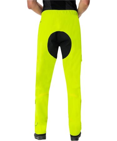 VAUDE Men's Moab Rain Pants - Neon Yellow | Lightweight Waterproof & Eco-Friendly Gear for Outdoor Adventures - Buy Online on SooperMarket.com