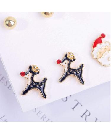 1set Christmas Combination Stud Earring Set Stylish Long Tassel Drop Dangle Earrings Ear Hole Jewelry Gifts for Women Style 3 - Buy Online on SooperMarket.com
