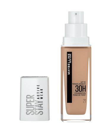 Maybelline New York Super Stay Active Wear Foundation - Waterproof High Opacity Long-Lasting - Color No. 21 Nude Beige - 30 ml - Buy Online on SooperMarket.com
