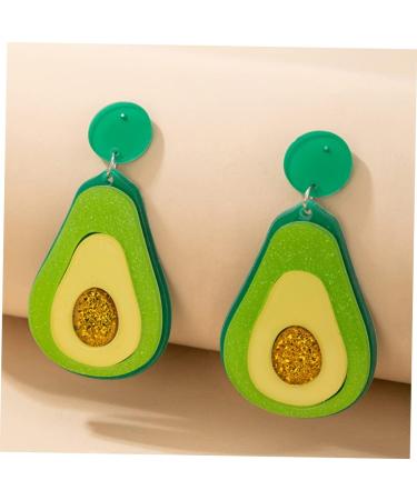 Abaodam 4 Pairs Avocado Earrings Avocado Gifts Avacado Bridal Earrings for Wedding Fashion Earrings for Women Sushi Go Drop Earrings Avocados Accessories Acrylic Miss Personality - Buy Online on SooperMarket.com