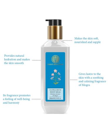 Forest Essentials Madurai Jasmine & Mogra Body Lotion 200ml - Luxurious Hydration for Smooth Skin - Buy Online on SooperMarket.com