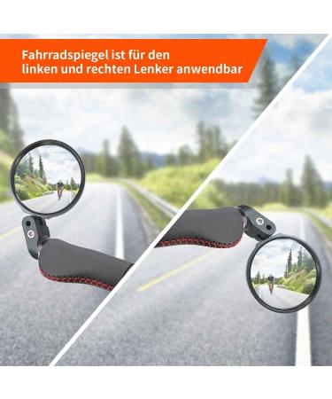 Homieway HD Convex Bicycle Mirror for E-Bikes - 360 Rotatable & Foldable - Universal Handlebar Mirror for 16-22mm Bars - Buy Online on SooperMarket.com