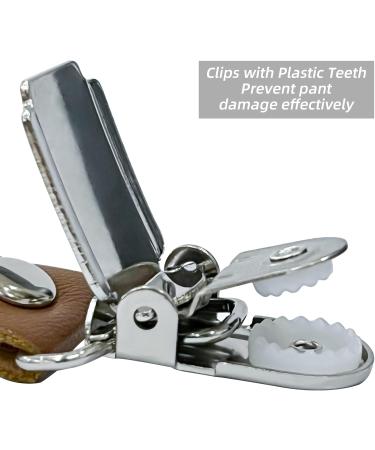 Dresime Hoster Men's Heavy Duty Y-Back Braces - 6 Metal Clips Adjustable Elastic Braces for Pants - Brown - Buy Online on SooperMarket.com