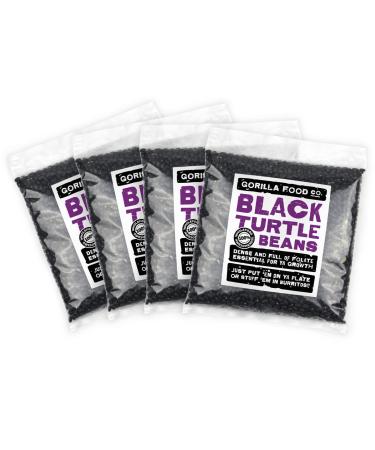 Gorilla Food Co. Black Turtle Beans - 3.2kg (4 Packs)