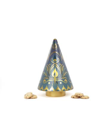 Musical Christmas Tree Biscuits Gift Set Musical Biscuit Tin Wind up Christmas Carousel Biscuits Tin Festive Biscuits Gifts Food Gift Ideas for Women and Men by The Silver Crane Company