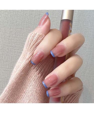 Vatocu Quadratic Shiny Artificial French Pink Ballerina Nails - 24 Piece Acrylic Stick-On Set for Women & Girls - Buy Online on SooperMarket.com