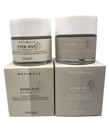 ORIFLAME Optimals Even Out Day Cream SPF20 + Night Cream Set - 2 Pack - Buy Online on SooperMarket.com