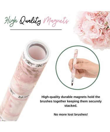 LilyLeaf 3-in-1 Makeup Brushes Kit for Eyeshadow, Brows, and Lips - Portable and Stackable Magnetic Brushes - Travel-Friendly Beauty Set - Buy Online on SooperMarket.com