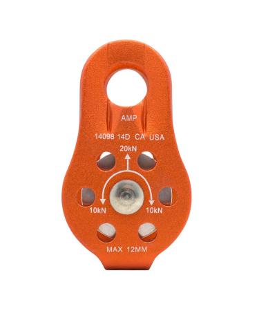 Fusion Climb Nuro Fixed Side Aluminum Pulley Orange 20KN (FP-8149-ORG)