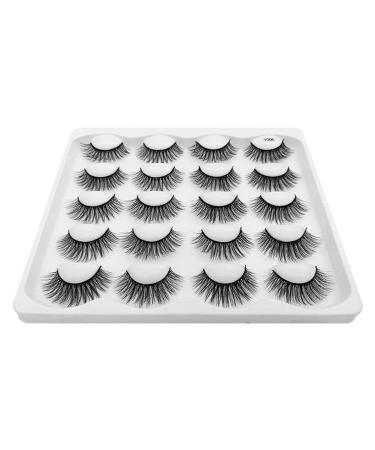 10 Pairs 3D Mink Lashes - Natural & Dramatic Volume Fake Eyelashes | Silk Handmade Extensions for Stunning Makeup - Buy Online on SooperMarket.com