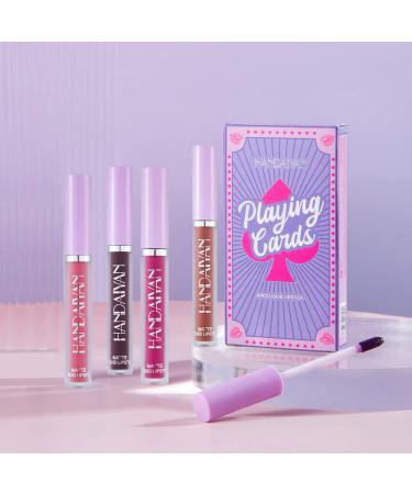 MIESCHER 4Pcs Matte Liquid Lipstick Set | Long Lasting, Waterproof, & Pigmented | Professional Colorful Cosmetics | Non-Stick Cup | Makeup Gift Sets for Girls & Women | Halloween Christmas (Set 05) - Buy Online on SooperMarket.com