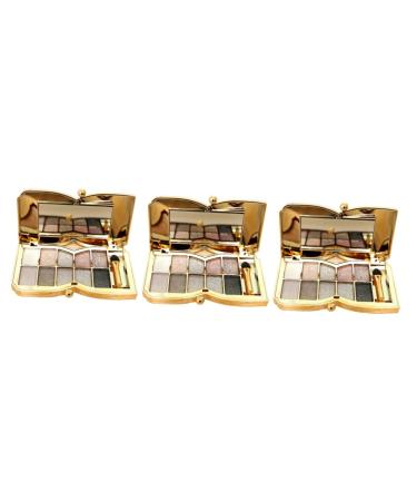 Angoily 3pcs # Eyeshadow Colors Brush Glitter Colorful Mirror With Makeup & Shadow