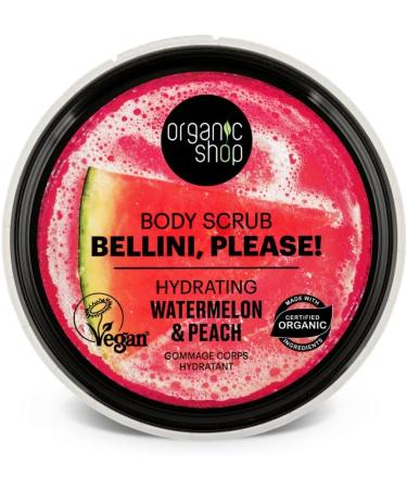 Organic Shop Hydrating Bellini Please! Body Scrub Watermelon & Peach (250ml) Watermelon & Peach 251 g (Pack of 1) - Buy Online on SooperMarket.com