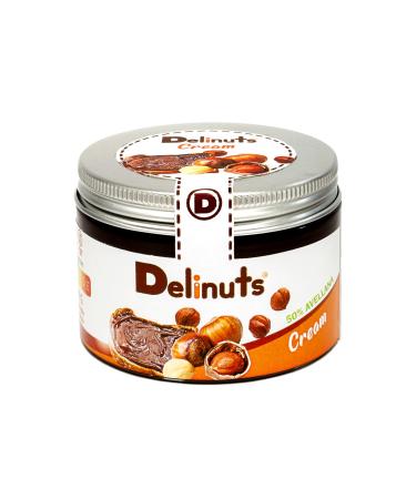 Delinuts CREAM - 6 Jars of hazelnut cream date honey EVOO and cocoa - 100% natural ingredients no additives - 6x180g