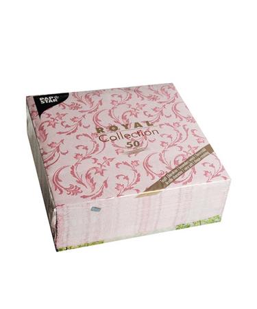 Papstar 50 napkins "ROYAL Collection" 1/4 fold 40 cm x 40 cm burgundy "Damascato" #84999 Bordeaux 7.8 x 20 x 20 cm