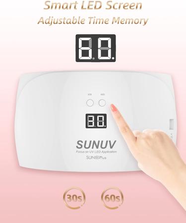 SUNUV 36W UV LED Gel Nail Lamp with Sensor, LCD Screen and 30s/60s Timer - Buy Online on SooperMarket.com