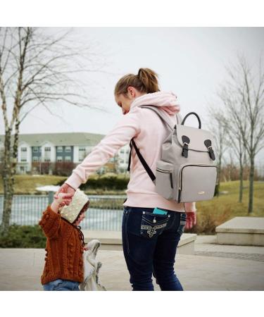VS VOGSHOW Diaper Bag Backpack: Stylish & Durable Gray Maternity Nappy Bag - Buy Online on SooperMarket.com