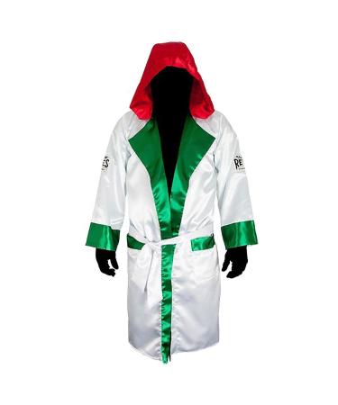Cleto Reyes Satin Boxing Robe with Hood - XL - Mexican Flag