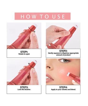 Soft Cream Liquid Blush Beauty Wand - Natural Cheek Tint with Cushion Applicator - Long-Wearing Dewy Finish (102 Serenade - Buy Online on SooperMarket.com