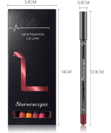 12Pcs Lip Liner Set Lip Liners Lipliner Set Lip Liner Pencil Lip Liner Contour Pencil Matte Lipstick Makeup Tool Set Long Lasting Lip Liners - Buy Online on SooperMarket.com