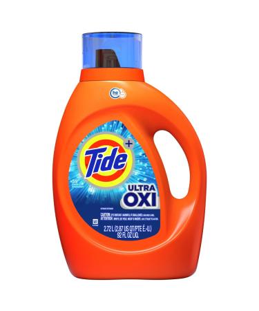 Tide Ultra Oxi Laundry Detergent Liquid Soap, High Efficiency (He), 59 Loads, 92 Fl Oz (Pack of 1) Laundry Detergent Liquid, 59 loads