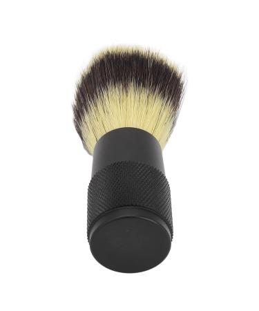 Jauarta Foaming Beard Brush Black Alloy Handle Soft Bristles Synthetic Foaming Beard Brush for Men