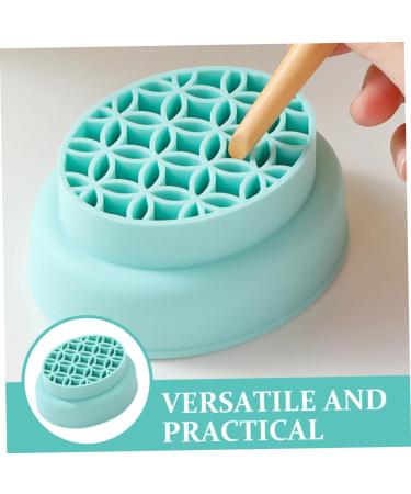 Mikinona Makeup Brush Cleaner Bowl Cleaner Bowl for Makeup Tools Brush Cleaning Pad Makeup Brush Storage Stand Silicone Cleaning Bowl Foldable Brush Make up Powder Puff Silica Gel - Buy Online on SooperMarket.com