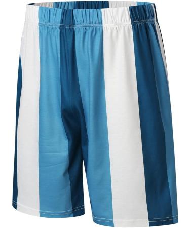 Men's Muscle T-Shirt & Short Set | Summer Workout 2 Piece Tracksuit - Blue-3 Medium - Buy Online on SooperMarket.com