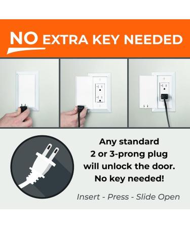 Child Resistant Outlet Cover (2-Pack) | Decora GFCI Wall Plate | Sliding Door with Lock | Safe & Stylish | Made in USA - Buy Online on SooperMarket.com
