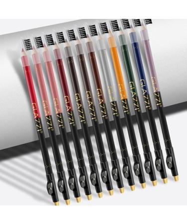 Gogogmee 12pcs Lip Liner Eyeliner Waterproof Suit Long Lasting Eyeliner Eye Makeup Pen Eyebrow Liner Wood - Buy Online on SooperMarket.com