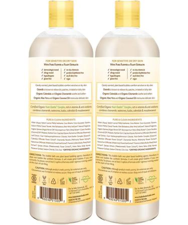 Babo Botanicals 2-in-1 Bubble Bath & Wash with Organic Calendula & Oat Milk - Hypoallergenic & Vegan - 15oz (2-Pack) for Sensitive Skin - Buy Online on SooperMarket.com
