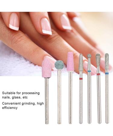 Nail Drill Bits High Efficiency Good Stability Manicure Grinding Tips Diamond Sand Wear Resistant for Nail Art Salon(NO.01) - Buy Online on SooperMarket.com