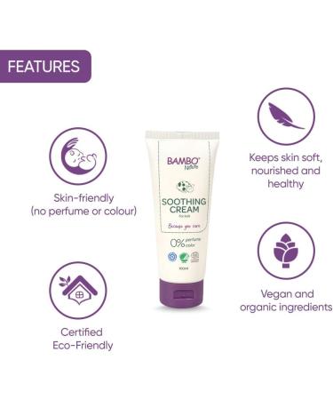 Bambo Nature Eco-Friendly Soothing Nappy Cream - 100ml | Newborn Essentials - Buy Online on SooperMarket.com