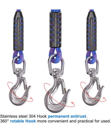 24 ft Heavy Duty Boat Tow Harness with 3 Stainless Steel Hooks by SELEWARE - Buy Online on SooperMarket.com