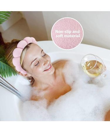 Spa Headband for Women - Terry Towel Cloth Hair Band for Face Washing, Makeup Removal, Shower - Pink Hair Accessories - Buy Online on SooperMarket.com