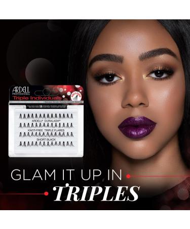 ARDELL Triple Individuals Knot-Free Short Black Lashes - 25g | Premium Quality Eyelash Extensions for Flawless Look - Buy Online on SooperMarket.com