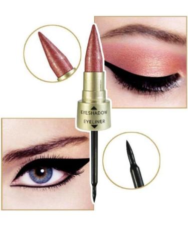 6PCS/SET 2 In 1 Double Eyeliner Eyeshadow Combination Waterproof Black Eye Liner Pen Quick Dry Colorful Eyeshadow High Pigmented Eye Powder Cosmetic Set eyeliner waterproof - Buy Online on SooperMarket.com