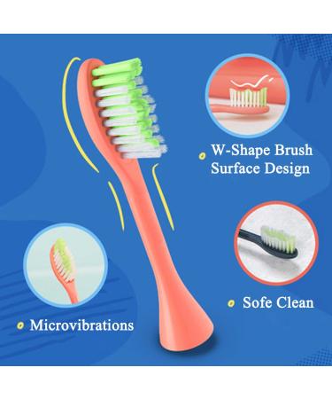 BH1022 Toothbrush Replacement Heads for Philips HY1100 HY1200 - 4 Pack Red - Buy Online on SooperMarket.com