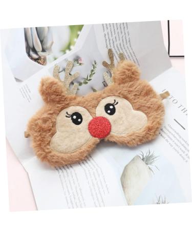Shop NOLITOY 4 Pcs Animal Eye Masks | Plush Rudolph Eye Cover for Travel & Sleep | Soft Blindfolds for Comfort & Style - Buy Online on SooperMarket.com
