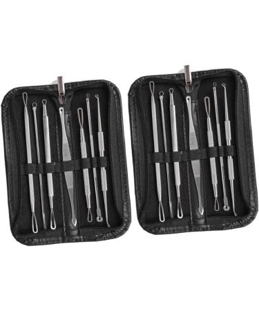 WOONEKY 14 Pcs Blackhead Extractor Blackhead Removal Tool Extractor Tools Comedone Extractor Silver - Buy Online on SooperMarket.com