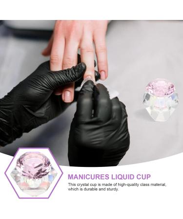 FRCOLOR Glass Nail Dish monomer bowl diamond Bowl bowl White Glass Dappen Dish 5.5x5.5cmx3pcs Pinkx3pcs - Buy Online on SooperMarket.com
